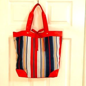 Lancôme Striped Travel Tote